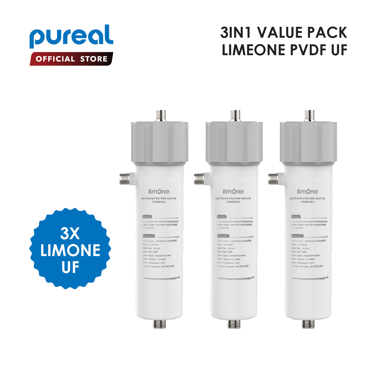 LIMONE PVDF Ultrafitration Water Purifier with Pureal Hybrid Home