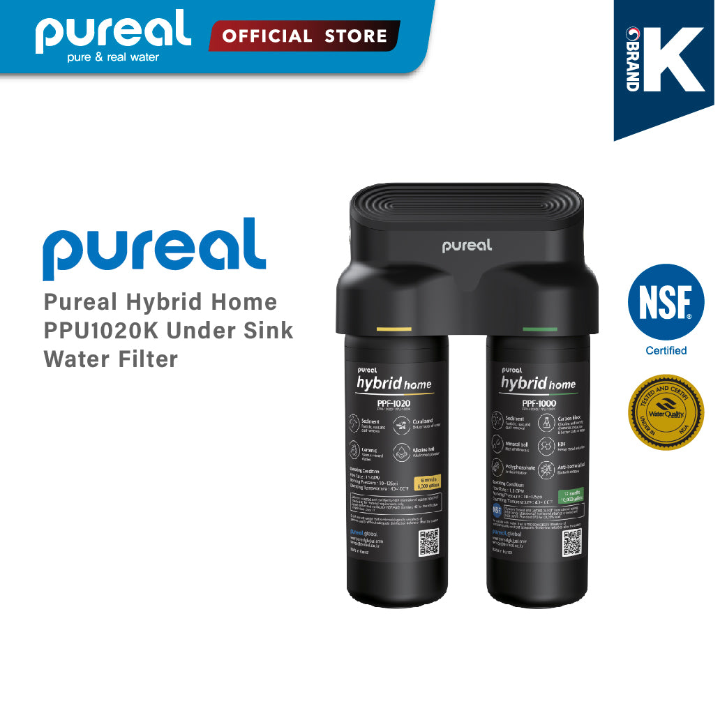 Pureal Hybrid Home PPU1020K UnderSink Water Filter 38,000L, Food Preparation, Boiler, Coffee (PRE-ORDER 30days)